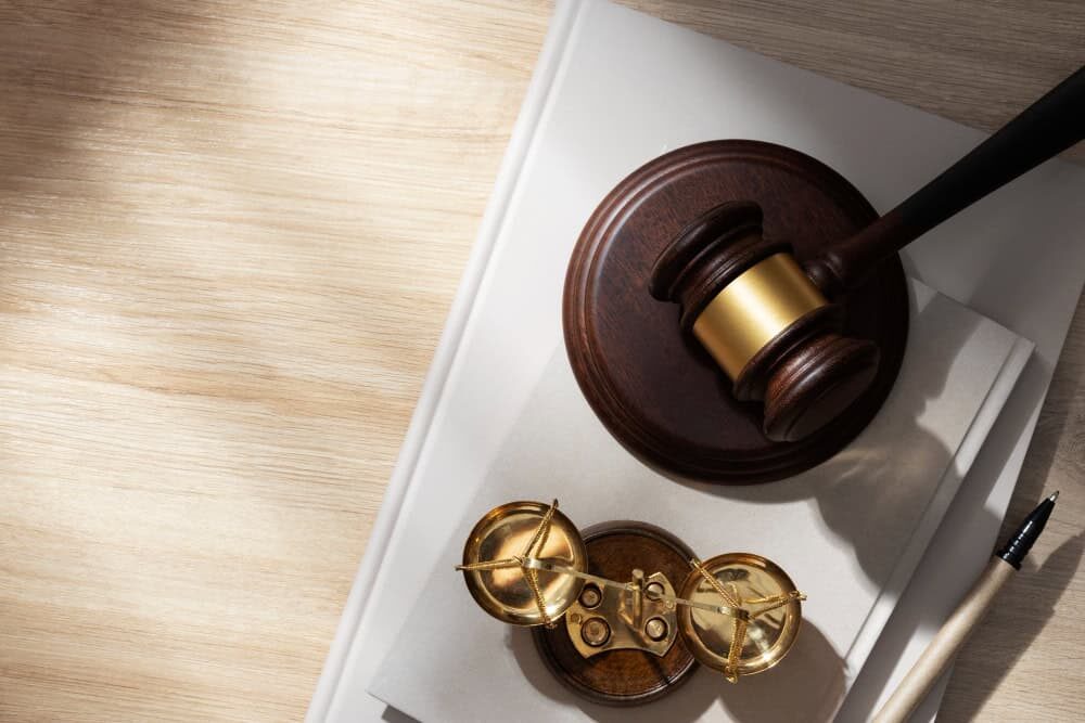gavel on the table